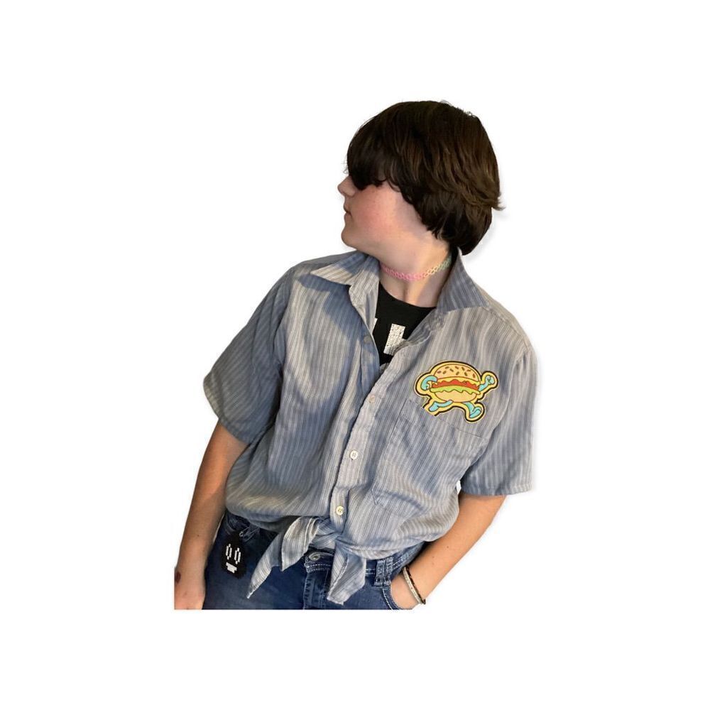 Burger Bob’s Grunge Button Down Shirt L
